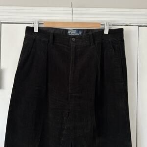 Vintage Men’s Polo Ralph Lauren Andrew Pant Black Corduroy Size 33x30 EUC